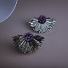 Silver Petal Bloom Earrings